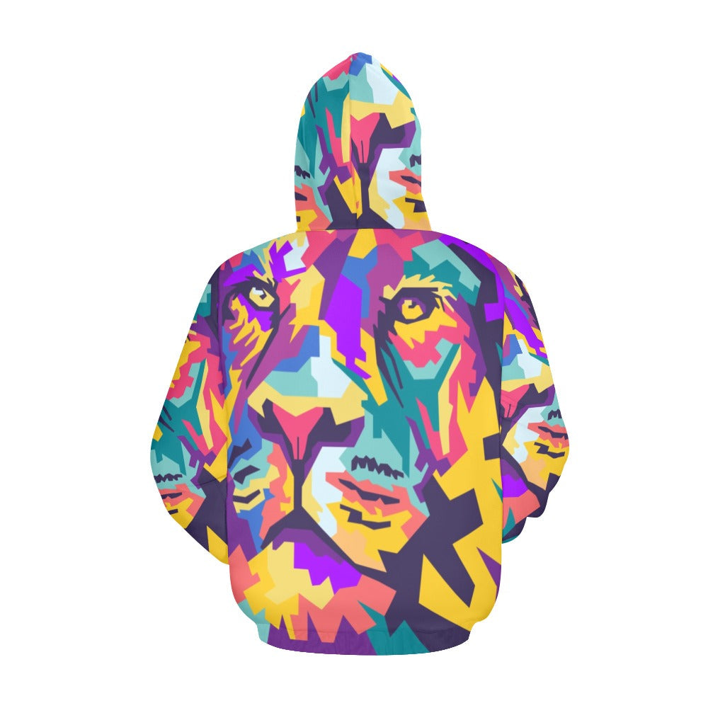 Lion Head Wpap Style All Over Print Hoodie