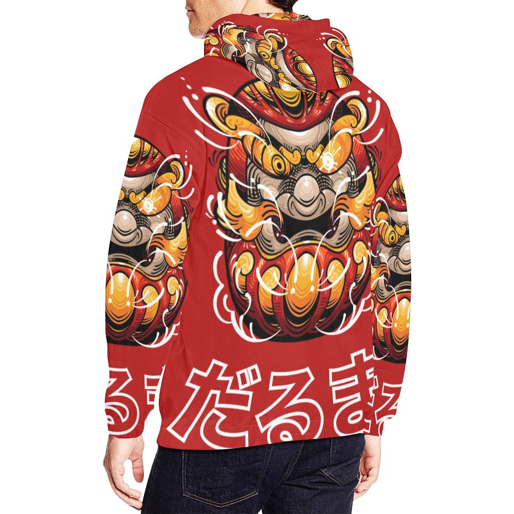 Demon Daruma Doll Japanese All Over Print Hoodie