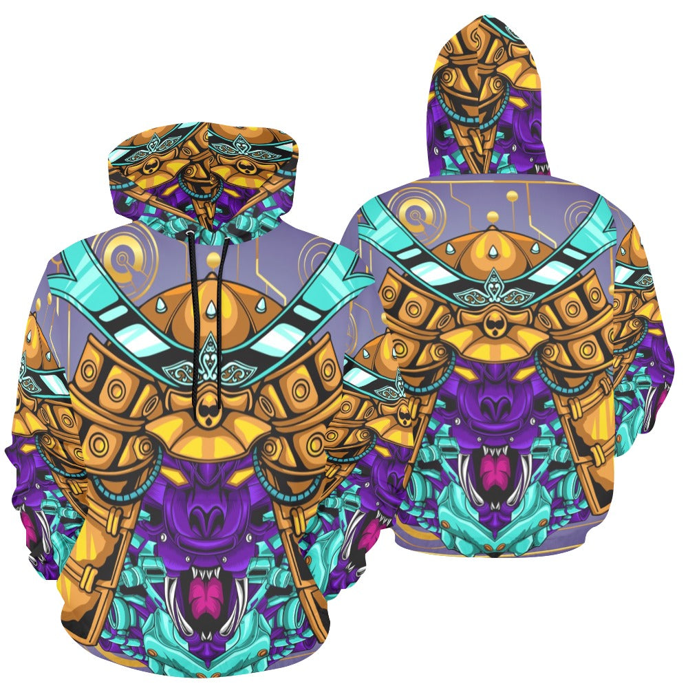 Japanese Mecha Samurai All Over Print Hoodie