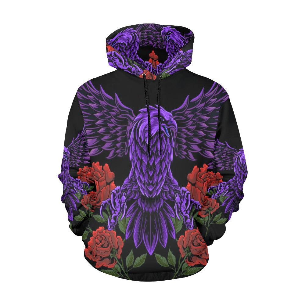 Eagle Rose All Over Print Hoodie