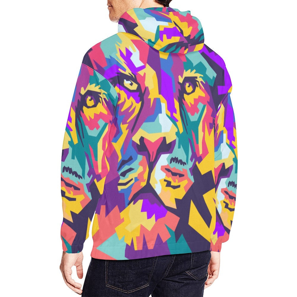 Lion Head Wpap Style All Over Print Hoodie