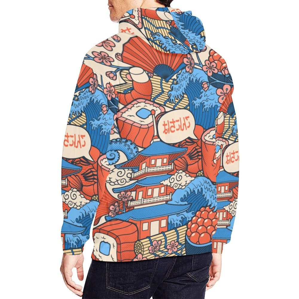 Japanese Food All Over Print Hoodie