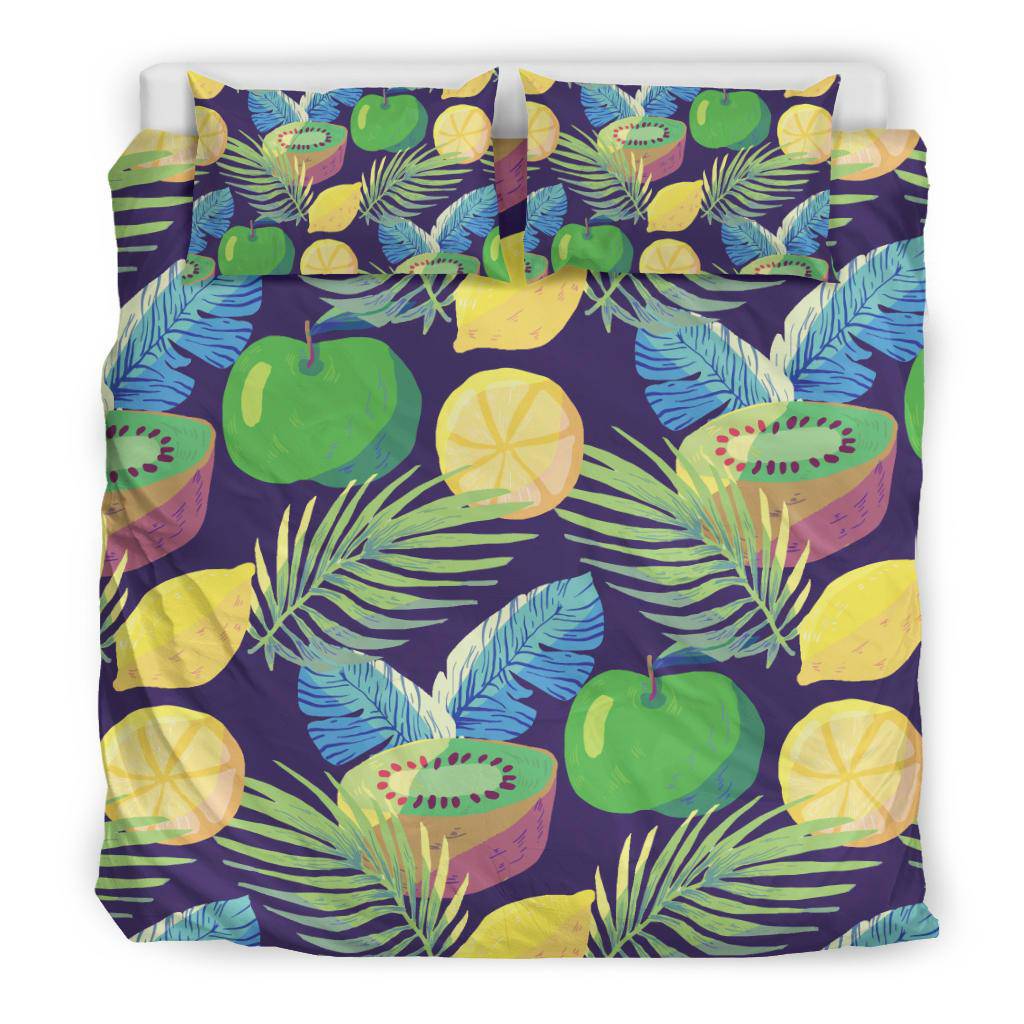 Lemon Kiwi Apple Fruits Pattern Bedding Set - Top Content | POD Collection | Free Shipping