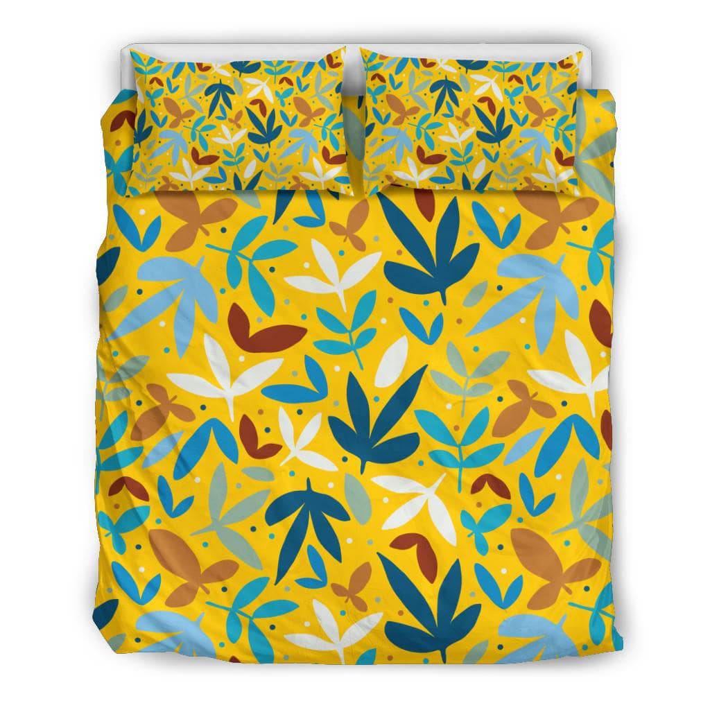 Colorful Autumn Leaves Yellow Bedding Set - Top Content | POD Collection | Free Shipping