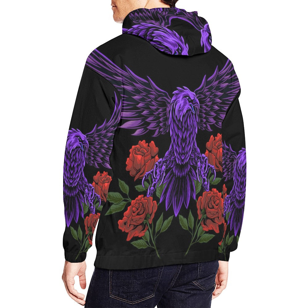 Eagle Rose All Over Print Hoodie