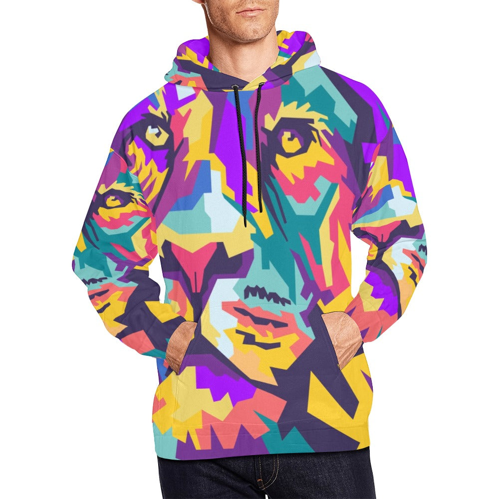 Lion Head Wpap Style All Over Print Hoodie