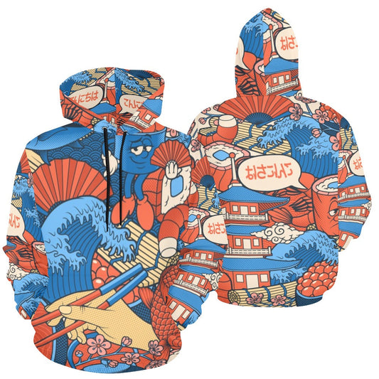 Japanese Food All Over Print Hoodie