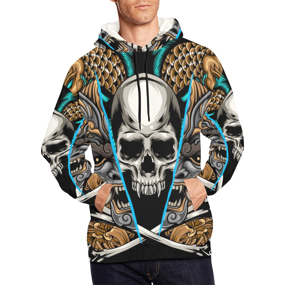 Kabuki Mask All Over Print Hoodie