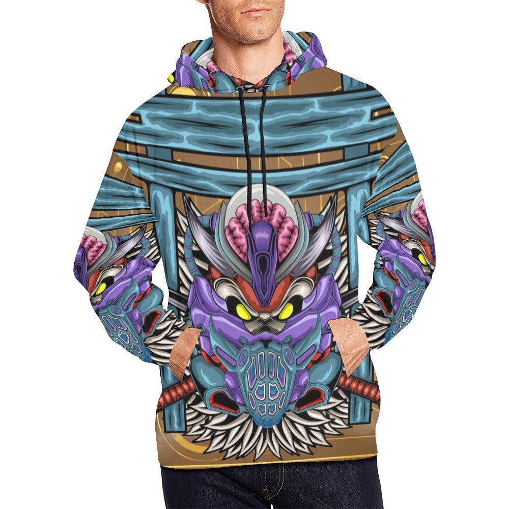 Evil Samurai Alien Robot All Over Print Hoodie