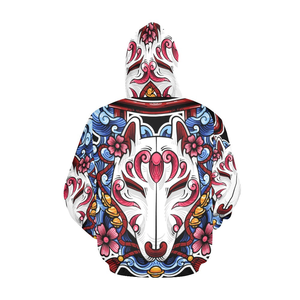 Kitsune Mask All Over Print Hoodie