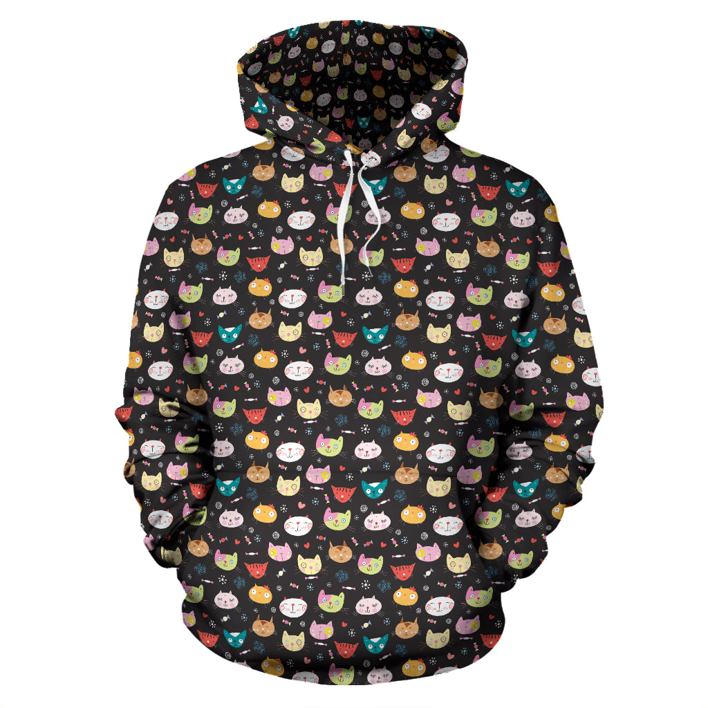 Cat Faces Black s Hoodie