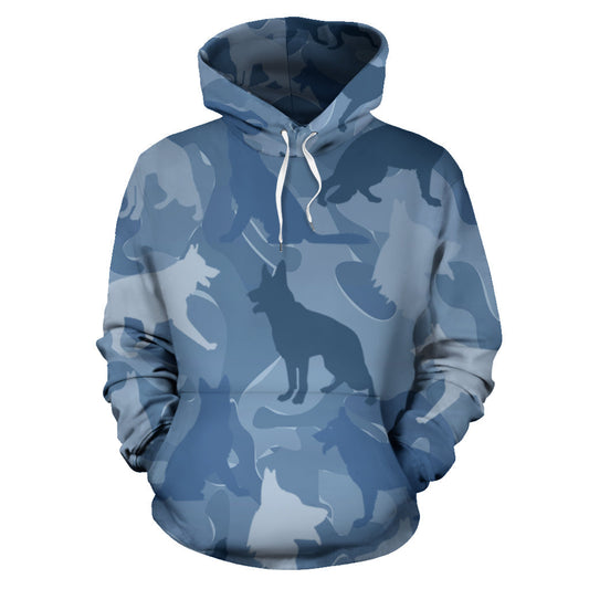 German Shepherd Light Blue Hoodie