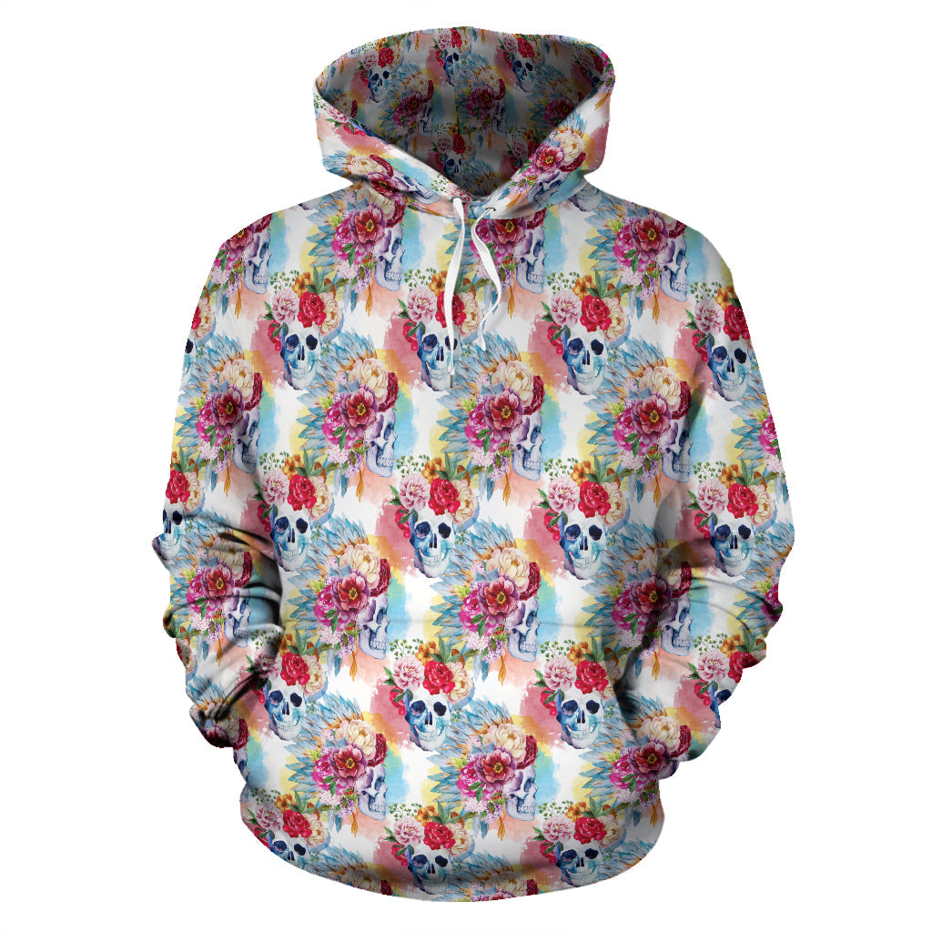 Floral Skull s Hoodie