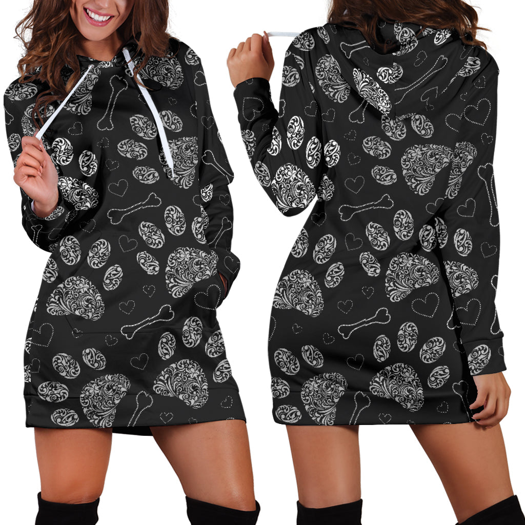 Paw prints Hoodie dress