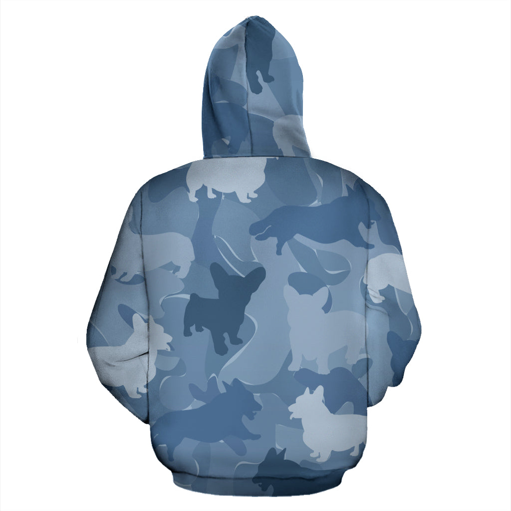 Corgi Light Blue Hoodie