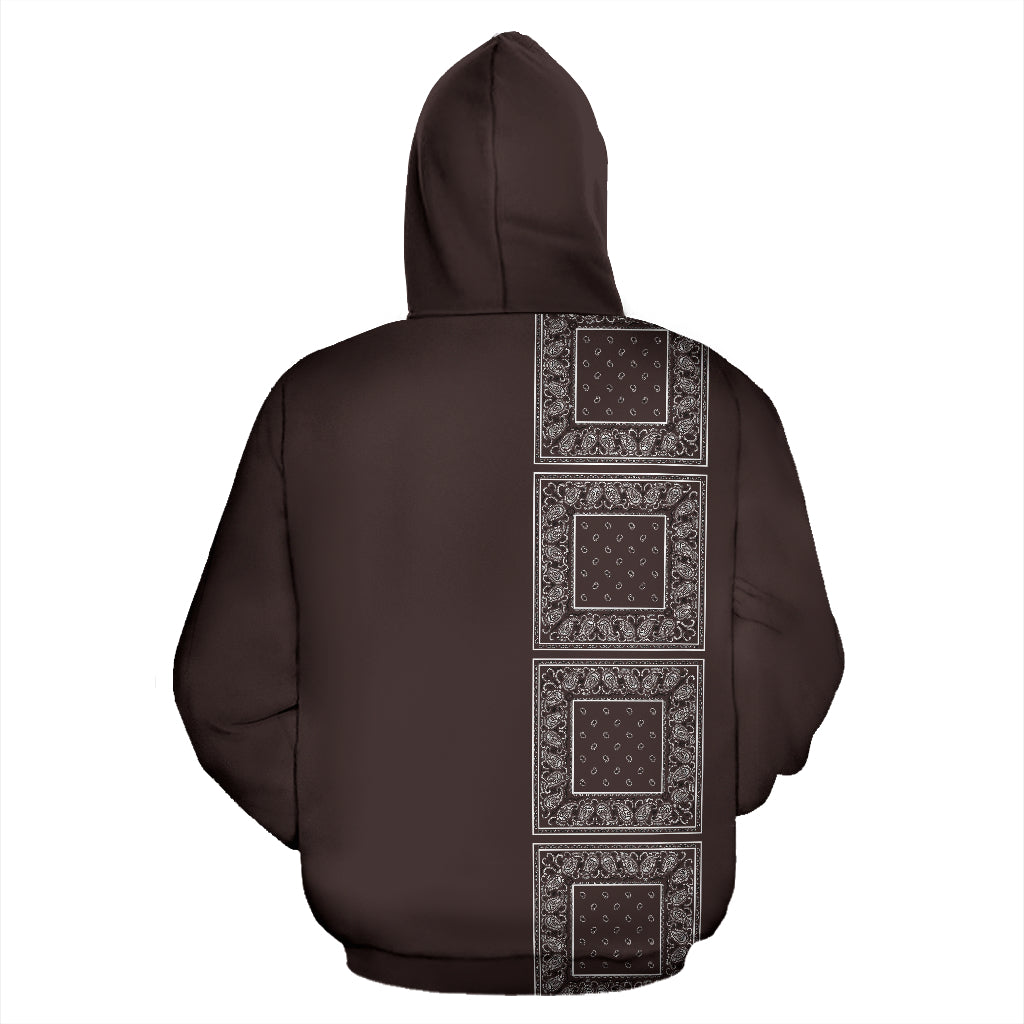 Lineup Coffee Brown Bandana Pullover Hoodie - Top Content | POD Collection | Free Shipping