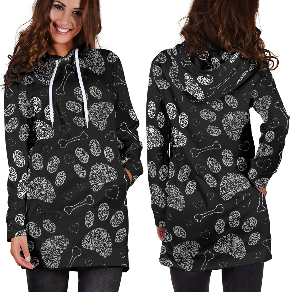 Paw prints Hoodie dress