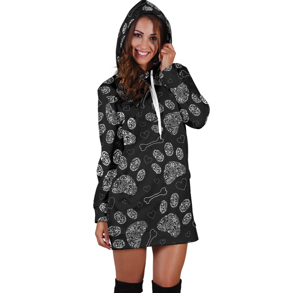 Paw prints Hoodie dress