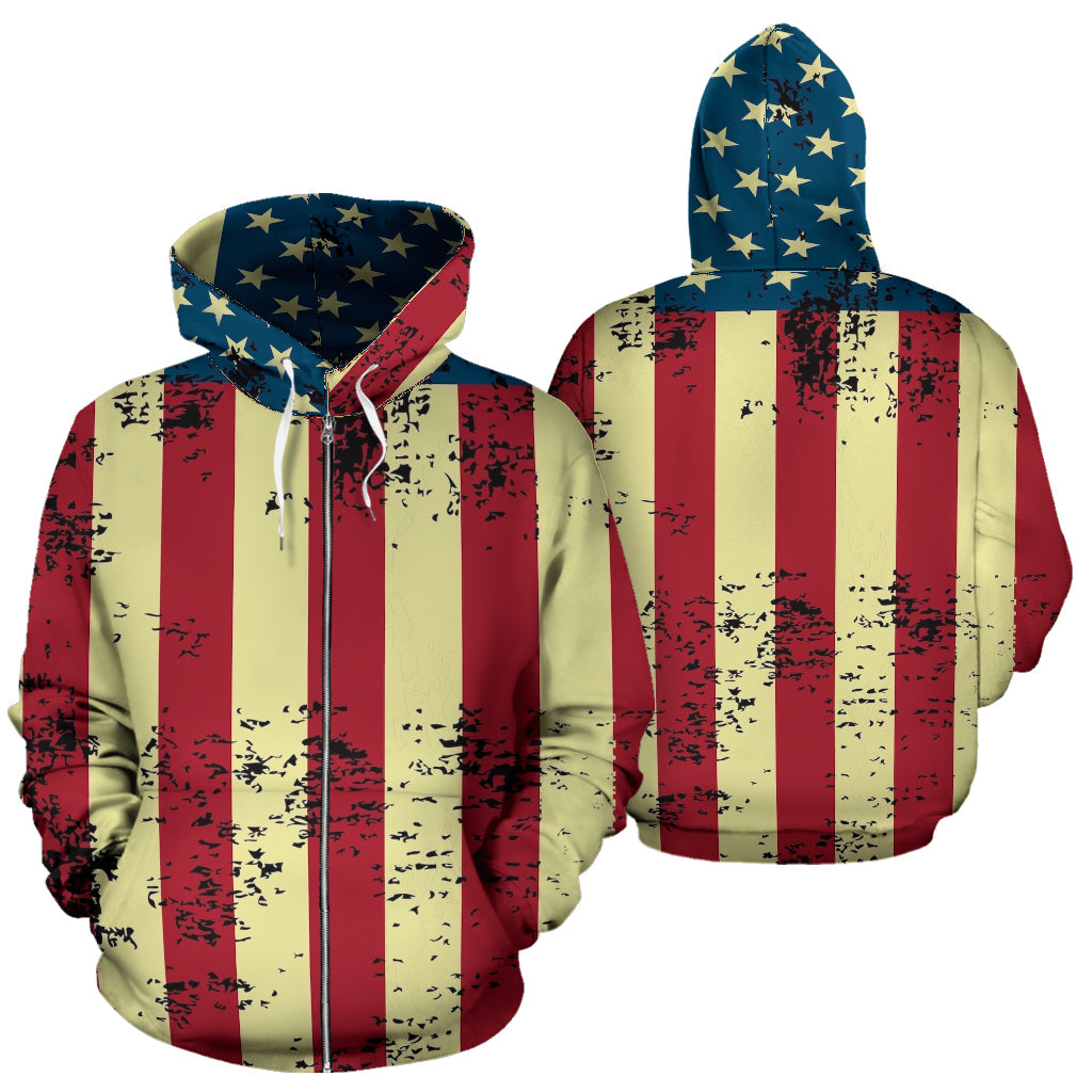 American Flag Zip Hoodie