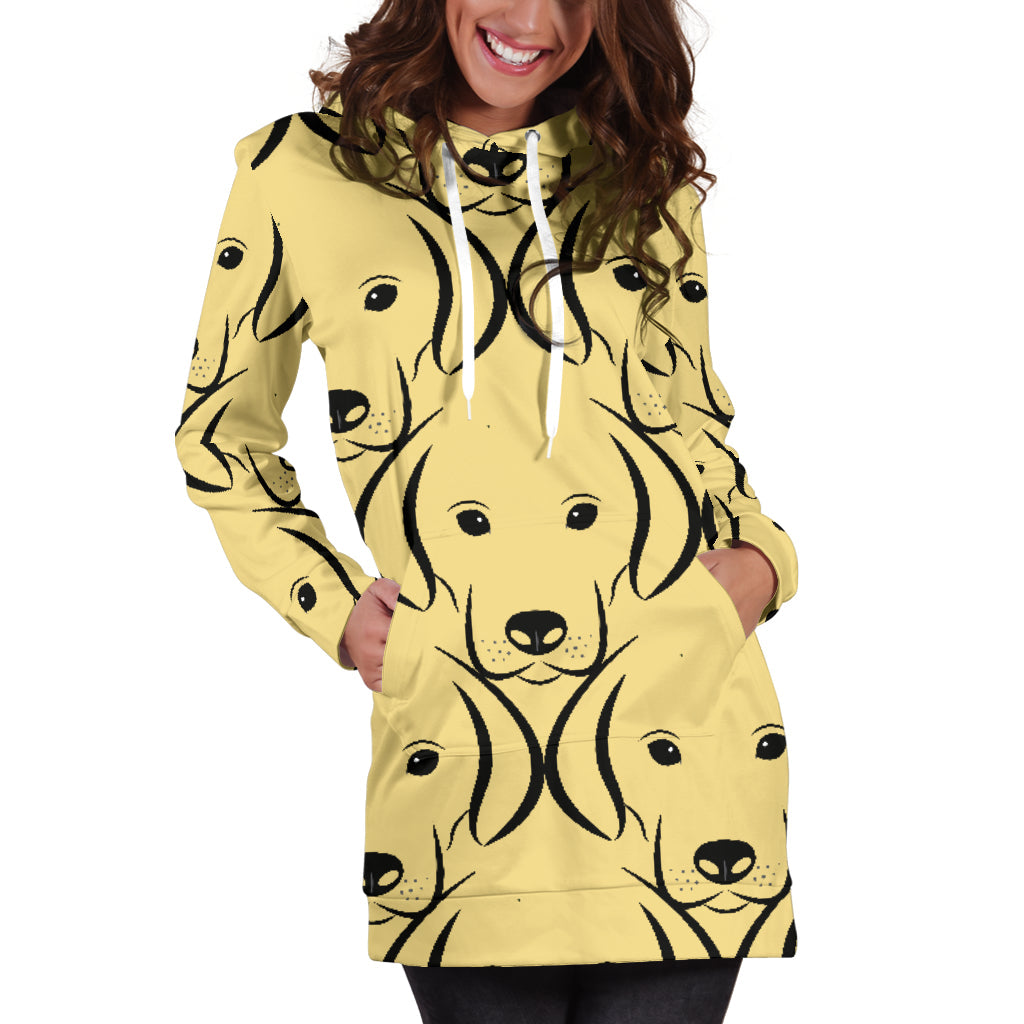 Labrador Face Hoodie Dress