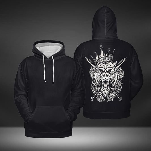 Angry Tiger Biker Style Hoodie